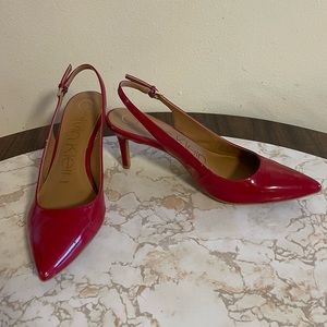 Calvin Klein Pointed Toe Open Back Heels